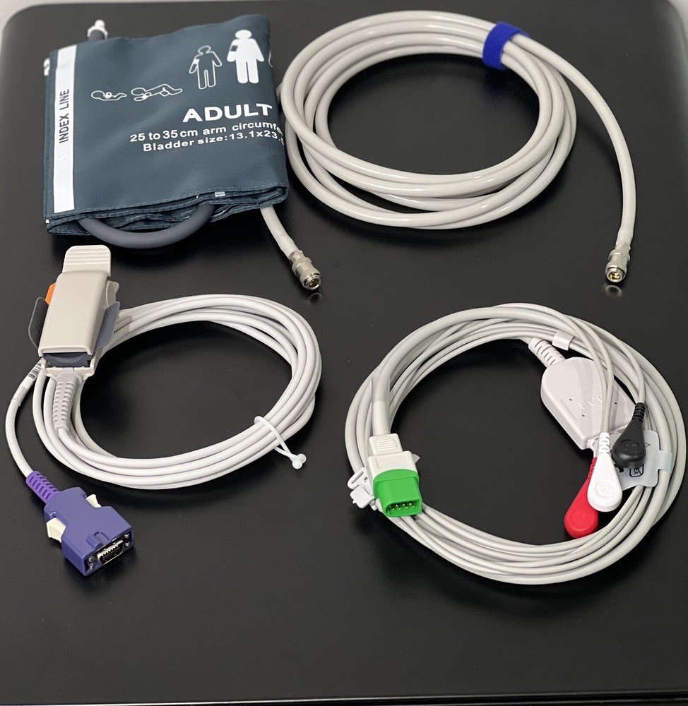 Mindray V21 Bundle - Cuff, Hose, SpO2 Oximax, ECG - Same Day Shipping