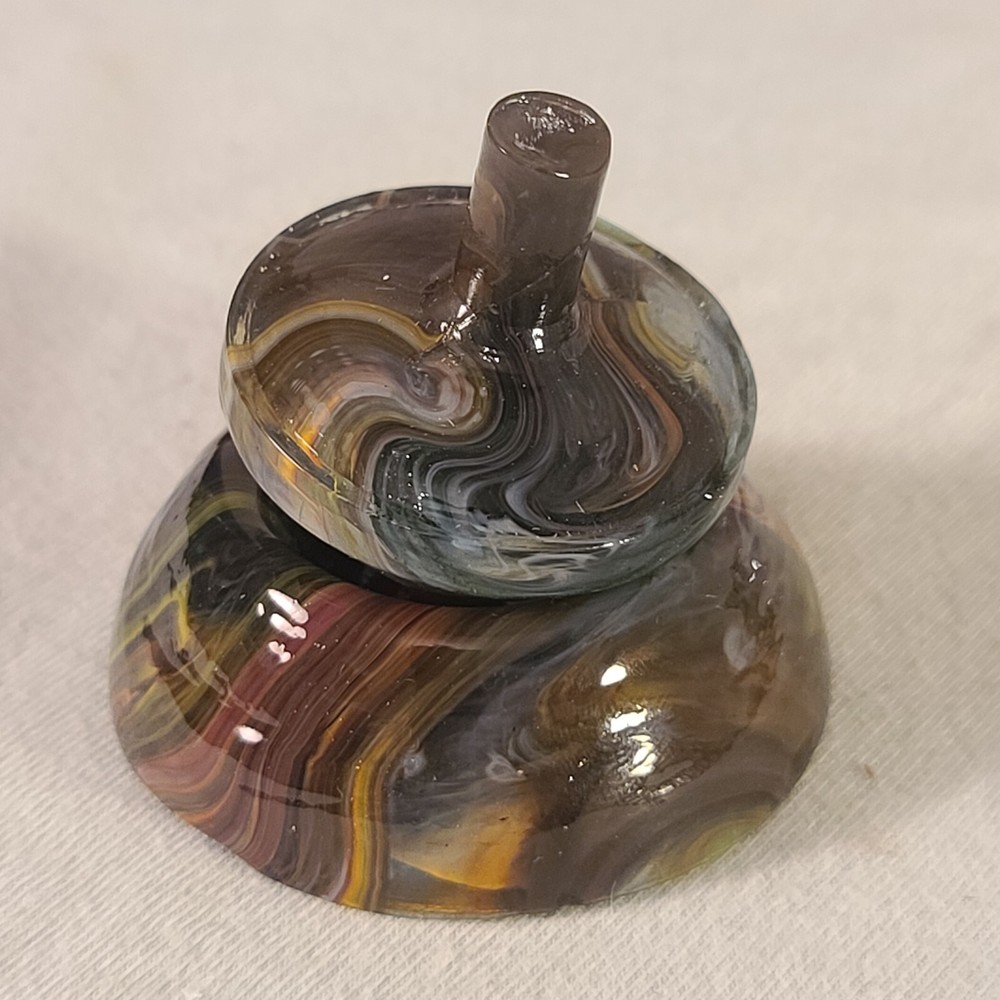 ANDY DAVIS, Glass Art Spinning Top & Base, Encore Run (?), #263D