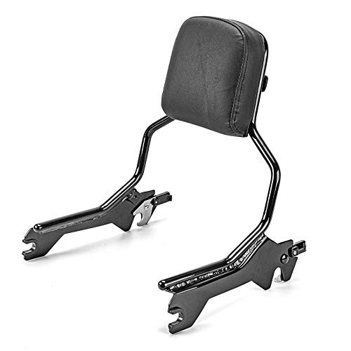 Sissy Bar Standard Height Passenger Backrest Pad Gloss Black Compatible with