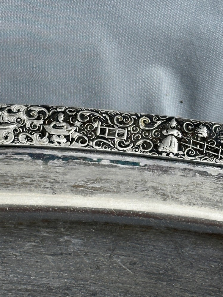 Vintage Silverplate Basket Tray Friedman Silver Co. Footed
