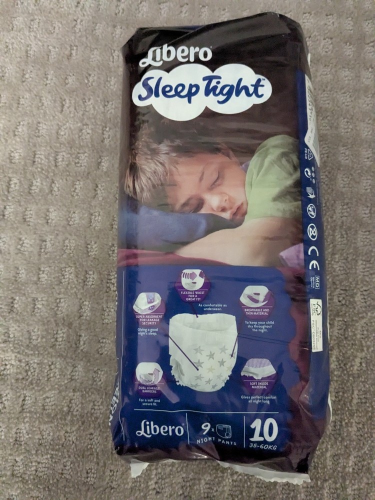 Package Of 9 Libero Sleep Tight Size 10 Pull-Ups