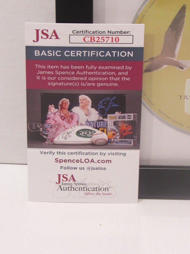 Taylor Swift Hand Signed AUTOGRAPHED CD TTPD Insert & 1989 TV Framed JSA COA