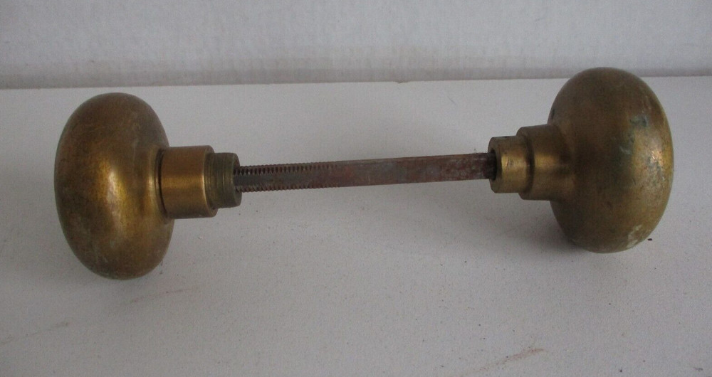 Antique Victorian Solid Brass Door Knob set