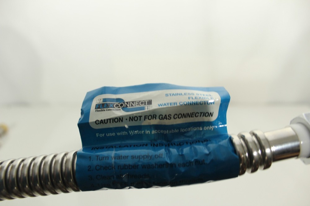 Flex Connect Stainless Steel Flexible Water Line 3/4" IDx15"L 3/4"FIP Lot of 2