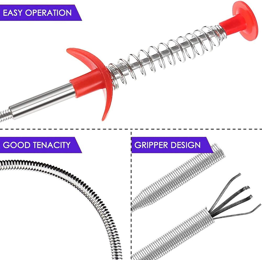 Drain Clog Remover Tool for Showers, Sinks & Baths by Drain Hari