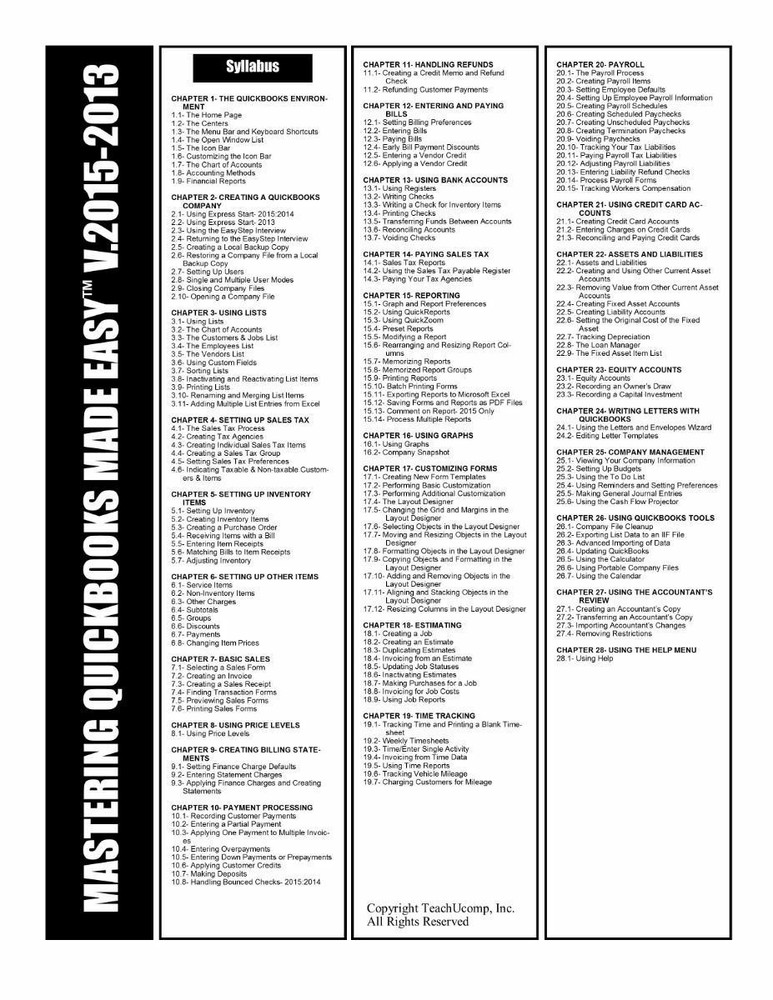 Learn QUICKBOOKS PRO 2015 2014 2013 Video Training Tutorial DVD-ROM Course 9 Hrs