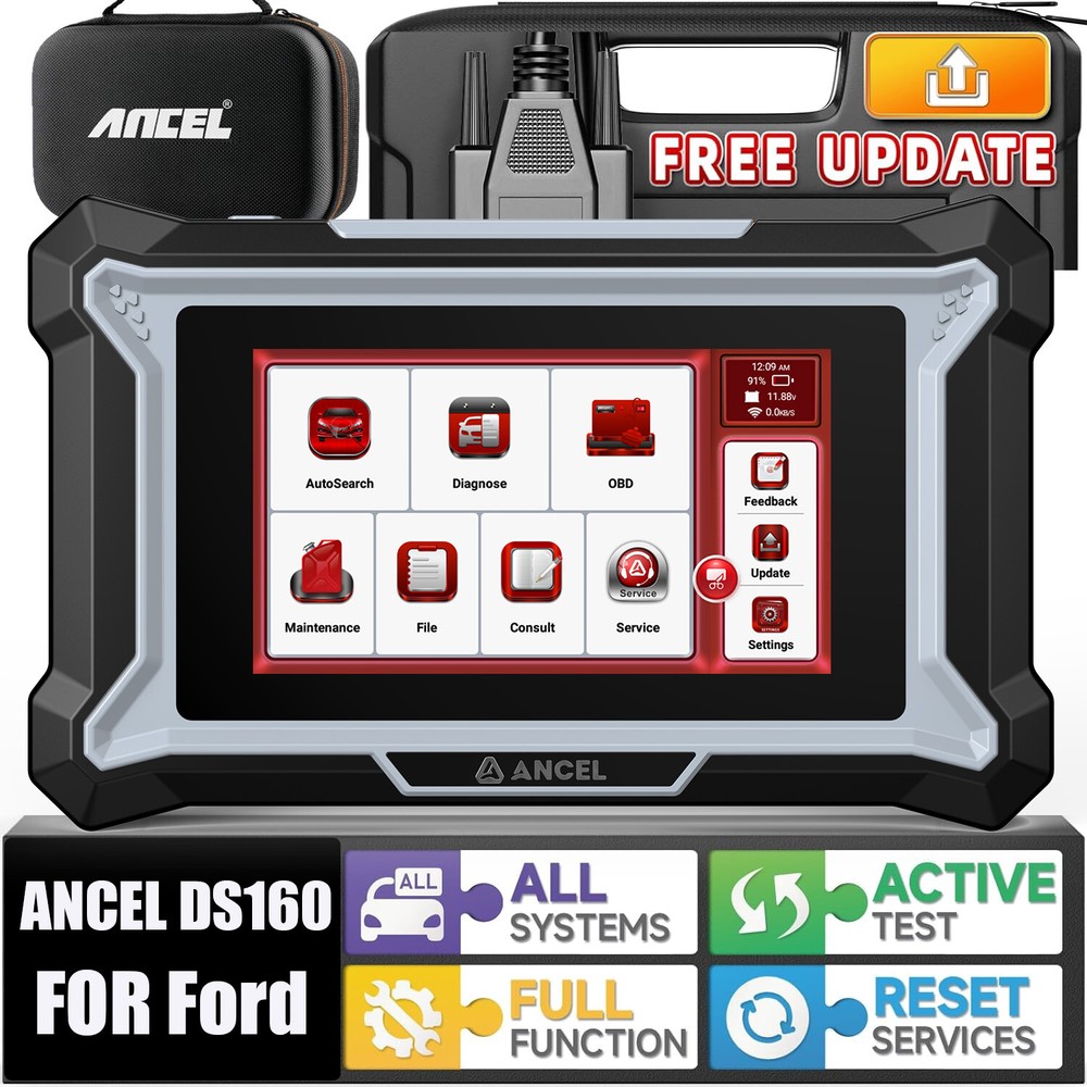 ANCEL DS160 for FORD All System Active Test OBD2 Scanner Car OBD Diagnostic Tool