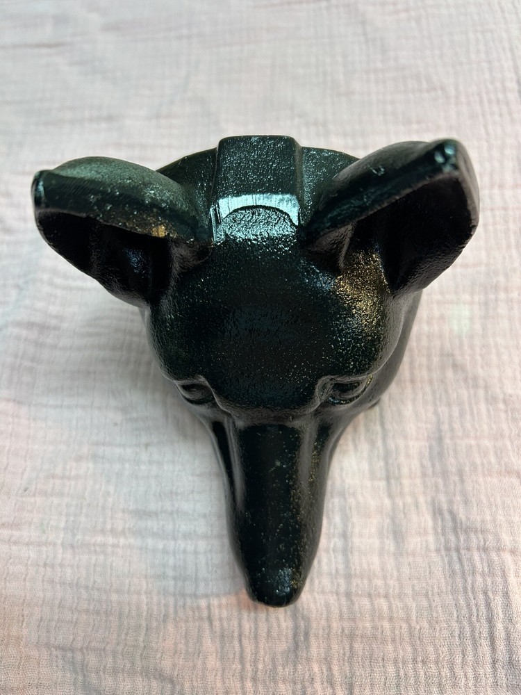 Vintage Fox Head Cast Iron Door Stop