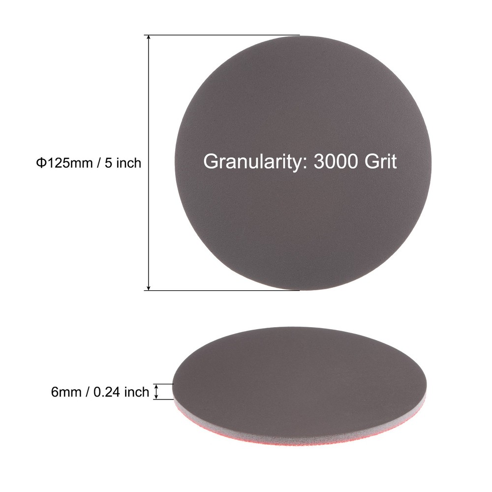 30pcs 3000 Grit Sanding Sponge 5" Hook Loop Sponge Sanding Disc Wet/Dry