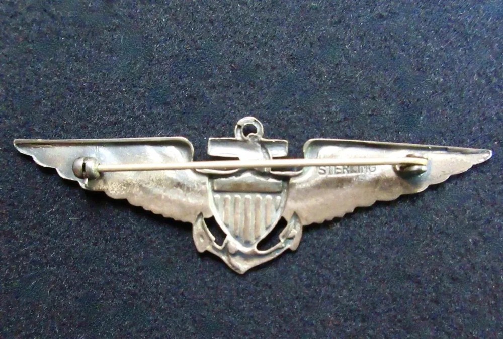 WWII Era US Navy Observer Wings In Sterling