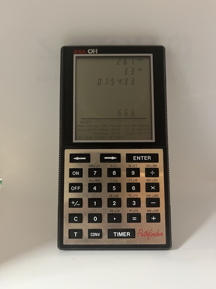 ASA CX-1 Pathfinder Electronic Flight Computer Calculator TESTED Working