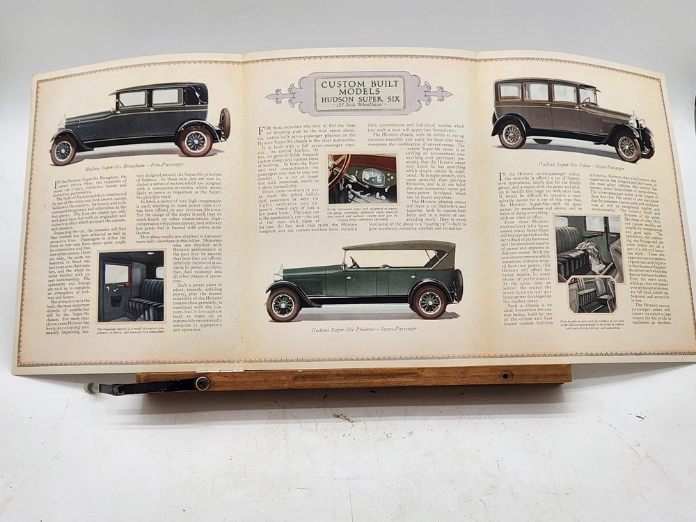 Brochure for the Hudson Super Six Custom Built Models