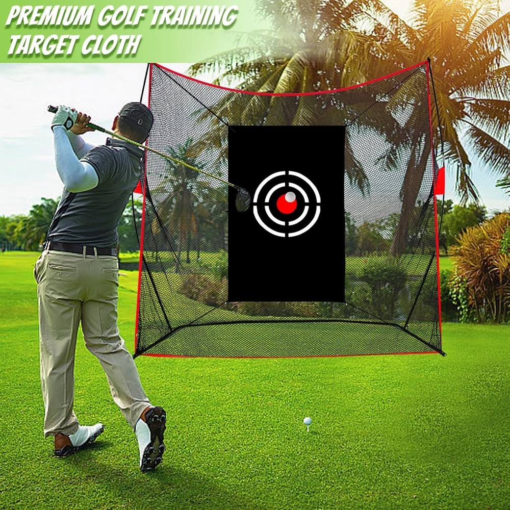 Golf Target Hitting Cloth - Black Portable Foldable Easy Setup for Indoor Out...