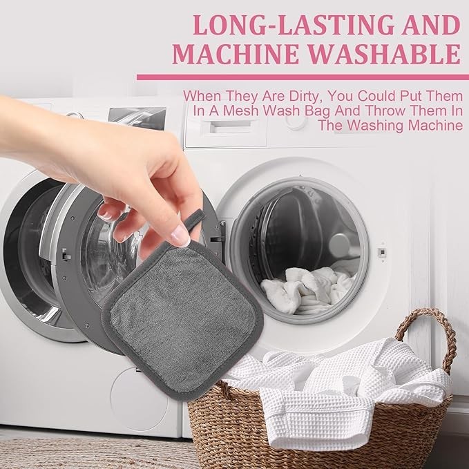Makeup Remover Cloth 12 Pack, Ultra Soft and Reusable Microfiber Makeup Remover