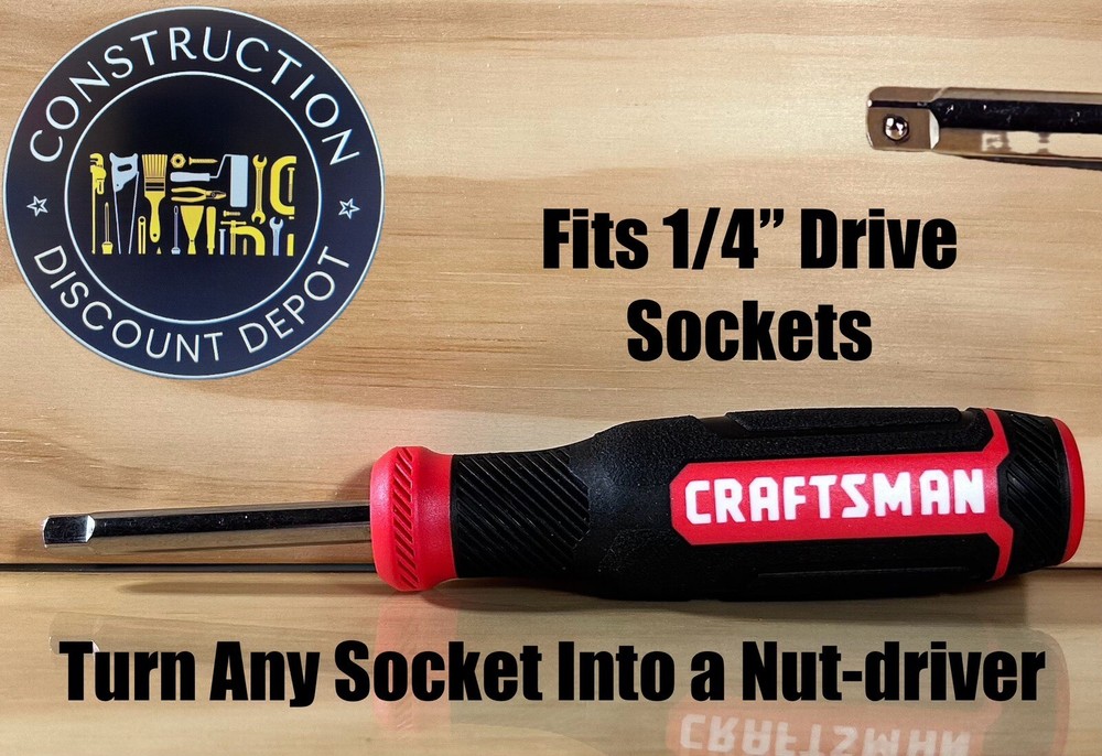 CRAFTSMAN HAND TOOLS 7-1/2" Long 1/4 socket nut driver extension spinner handle