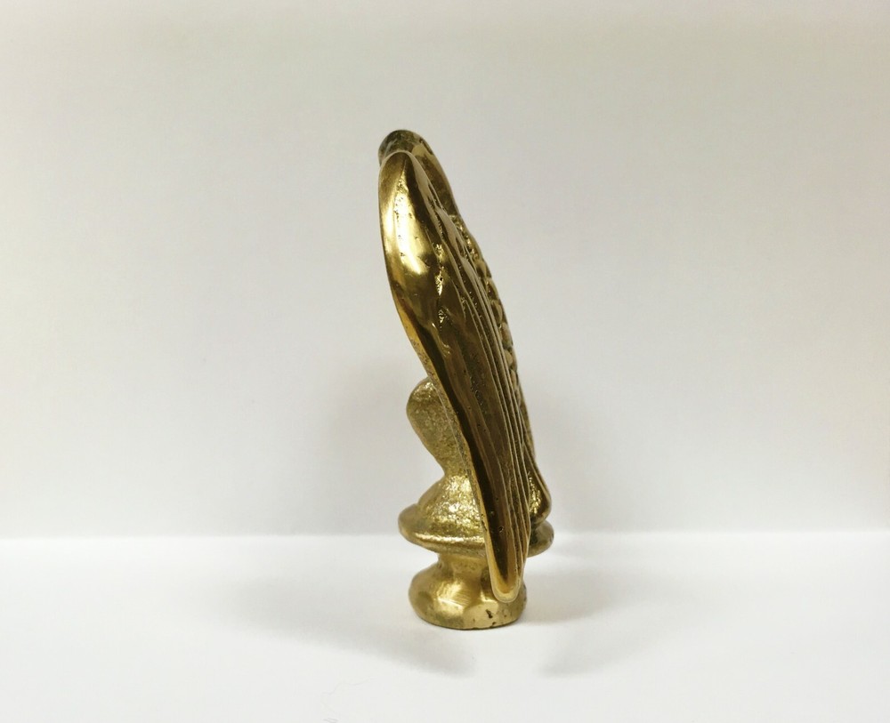 Lamp Finial-Solid Cast BRASS EAGLE, Highly Detailed W/Dual Threads, WB Finish