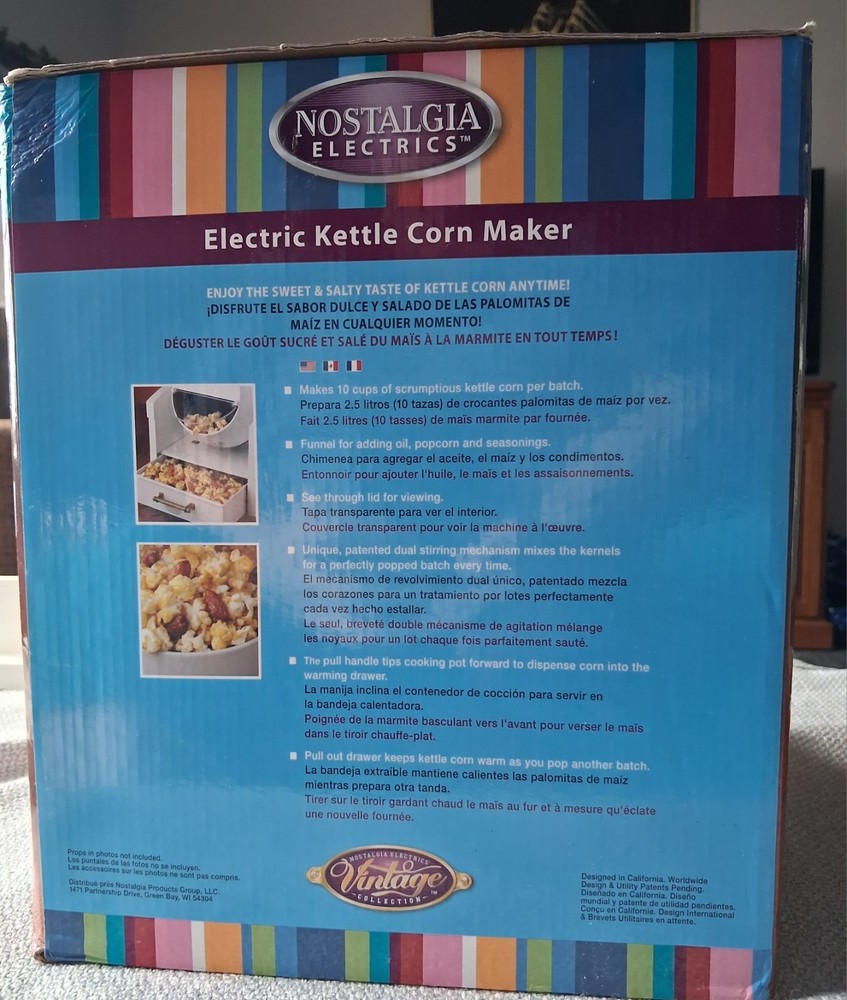Rare Nostalgia Electronics Electric Kettle Corn Maker PKC200