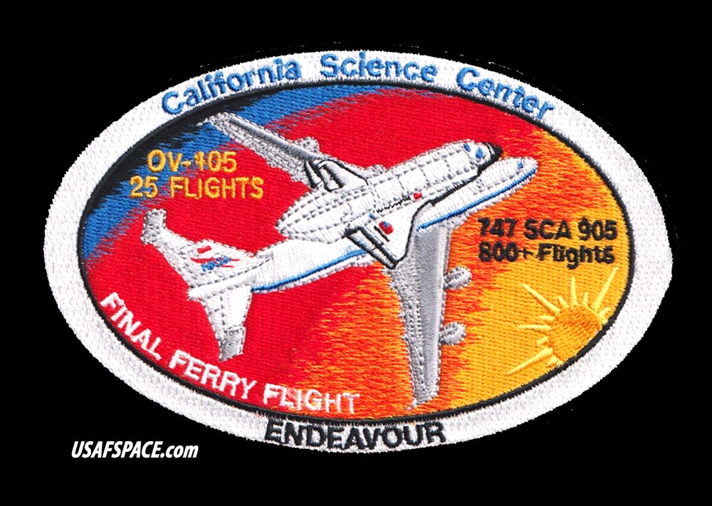 ORIGINAL -NASA -FINAL FERRY FLIGHT- ENDEAVOUR - SHUTTLE CARRIERS - SCA - PATCH