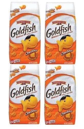 Pepperidge Farm Original Cheddar Goldfish Baked Snack Crackers 4 Bag Pack