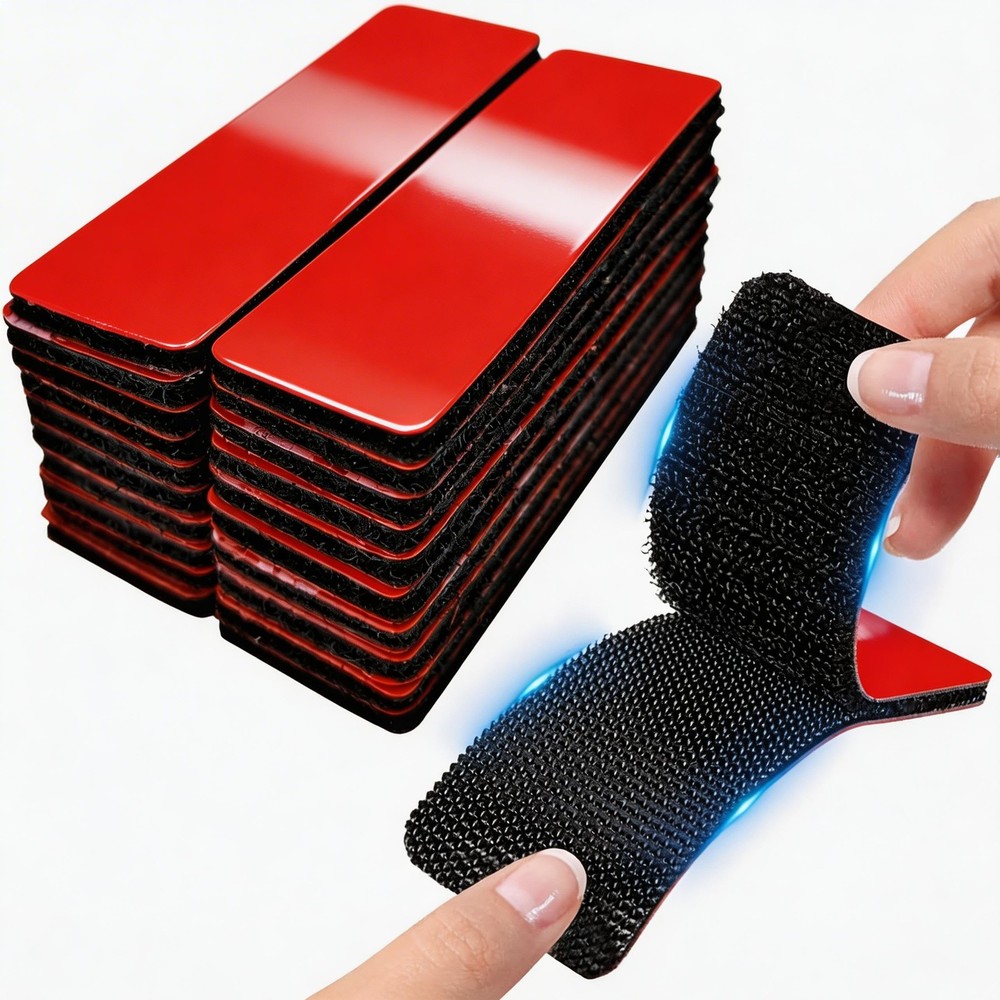 20 Sets Heavy Duty Adhesive Hook and Loop Strips, Made with 3M, Waterproof & ...