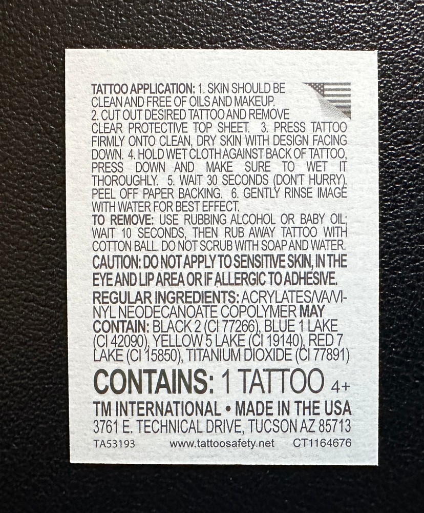NASA's Artemis Space Flight Mission Temporary Tattoo