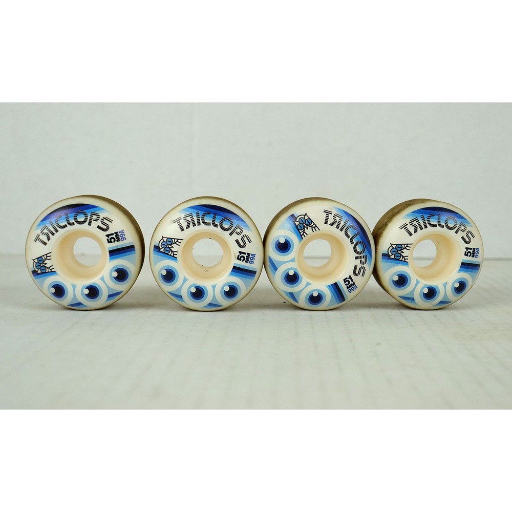 Blem Triclops Skateboard Wheels Third Eye 51mm 99A White