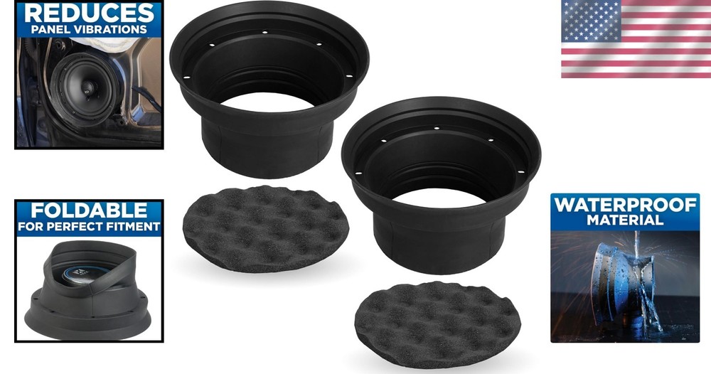 Customizable Waterproof Speaker Baffle Kit for 6.5" & 6.75" Car Speaker Systems
