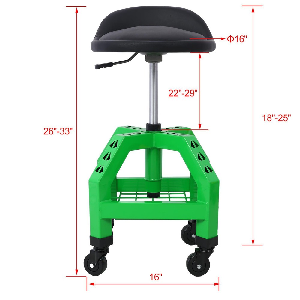 Heavy Duty Rolling Mechanics Stool Shop Stool with Casters