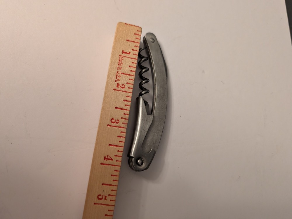 Farberware 4.25" Wine Opener - Corkscrew - Knife - USED