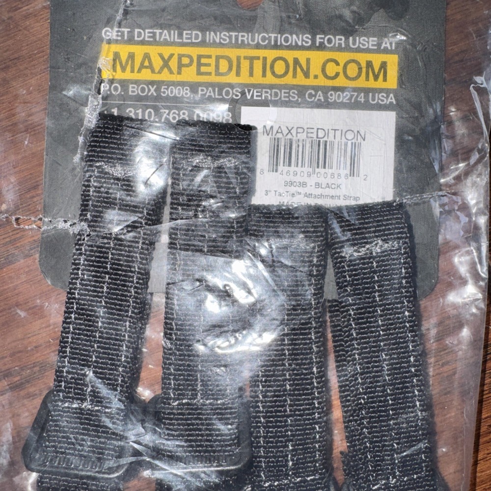 Maxpedition TacTie Attachment Strap System 3 In Closed Loop Design Very Secure
