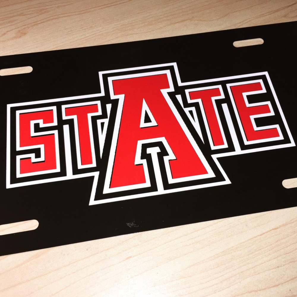 (1) BLANK "BLACK" ALUMINUM LICENSE PLATE 6"x12"
