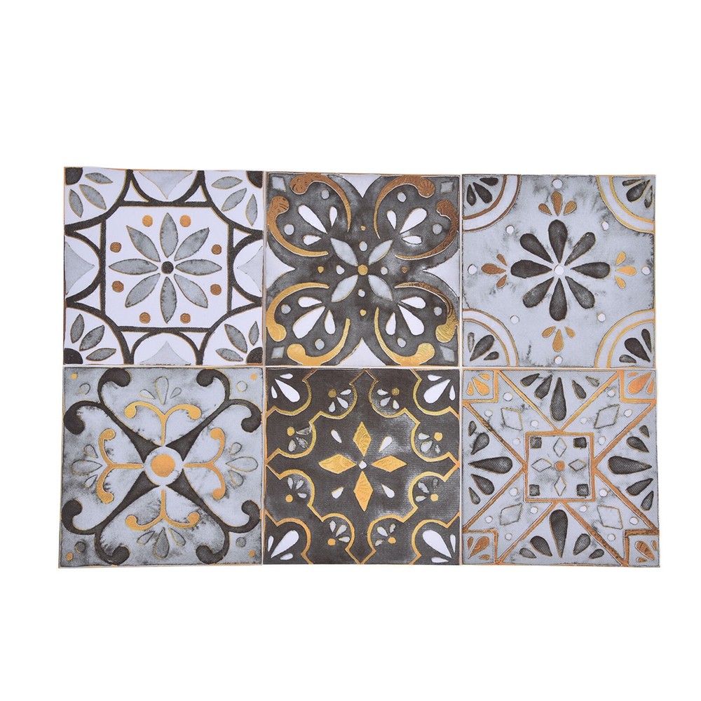 2Pack Floor Tile Stickers Self Adhesive Ceramic Tile Decor Waterproof Vintage
