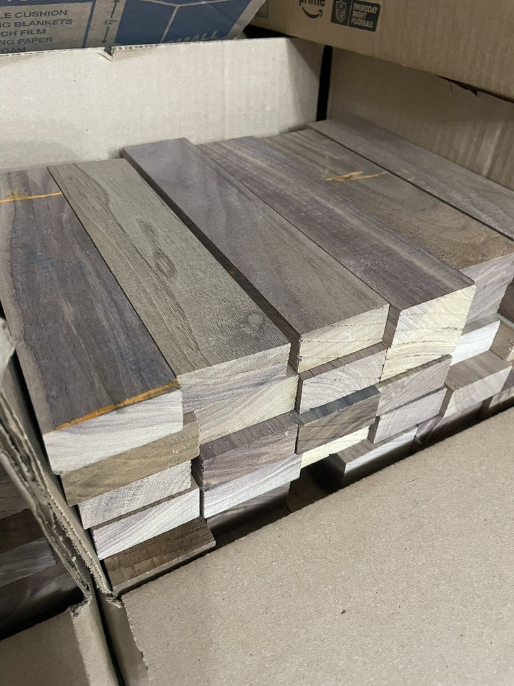 Black Walnut 40 pieces board 1”x2”x 6”+Solid , Kiln Wood Boards S2S
