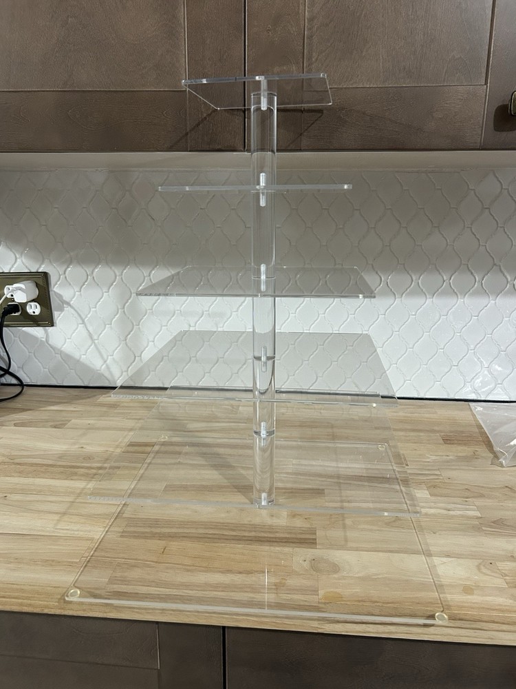 6 Layer Acrylic Square Cupcake Stand