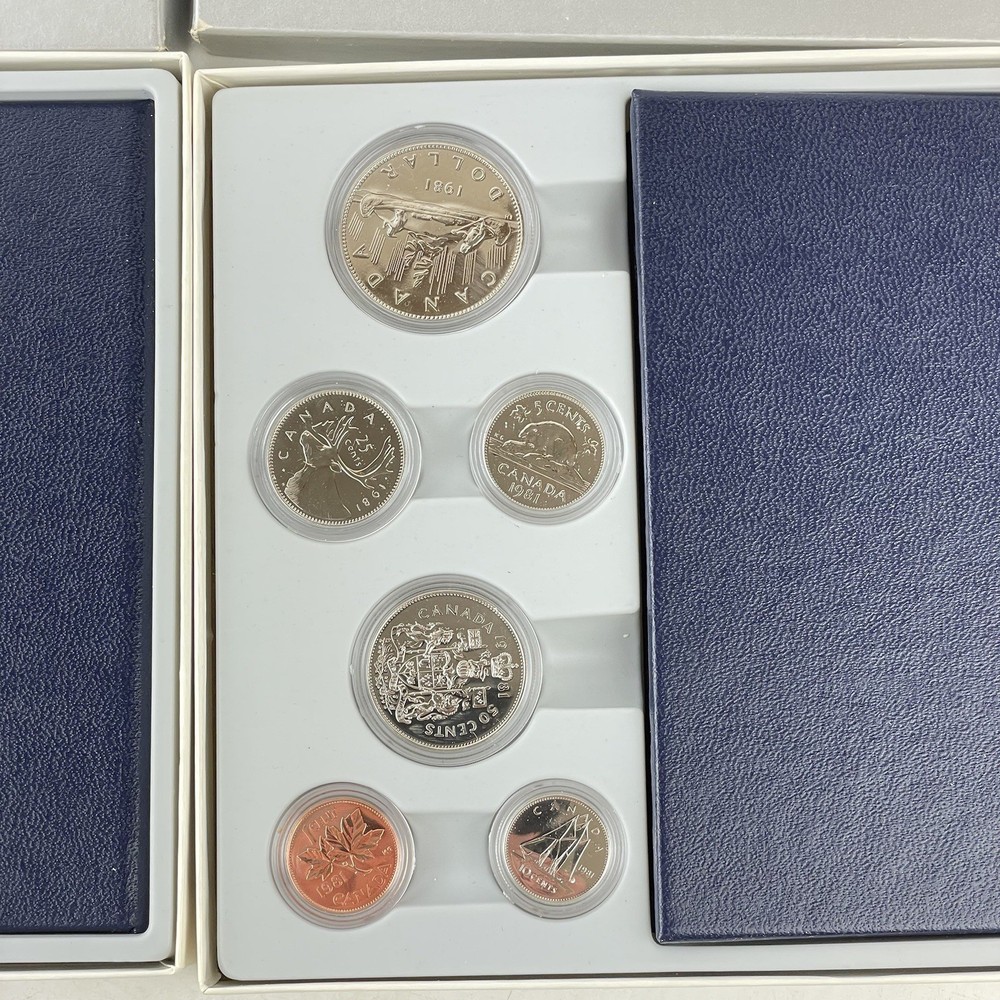 2 X 1981 Canada Coin Set Collection Boxed