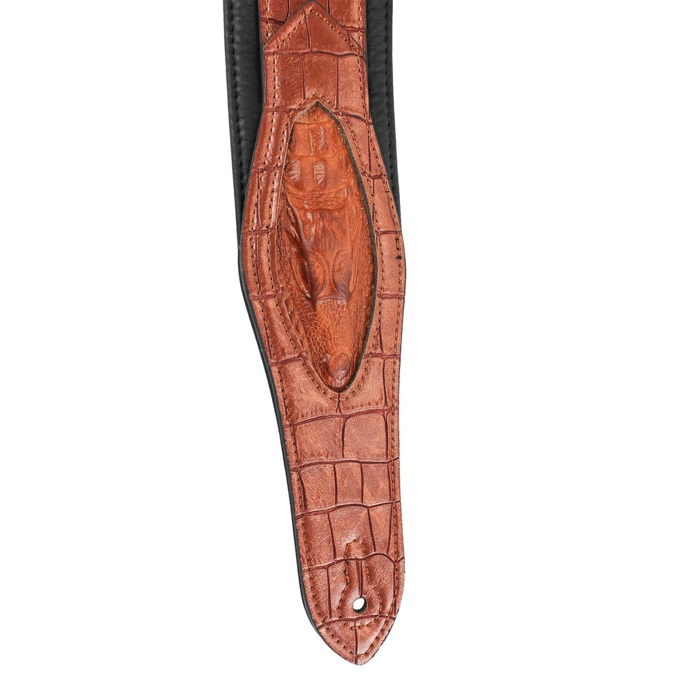 Walker & Williams SF-09 Metallic Copper Alligator Pattern Strap with Gator Head