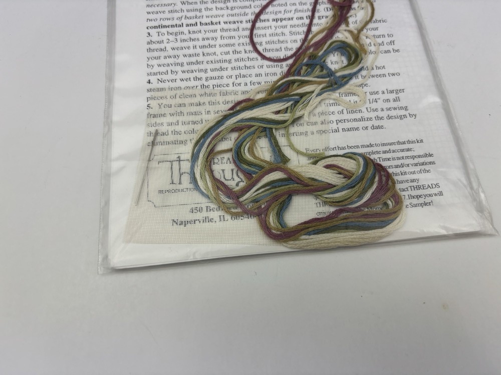 Threads Through Time The Moment Of Time Sampler Needlepoint Pattern Kit 6S