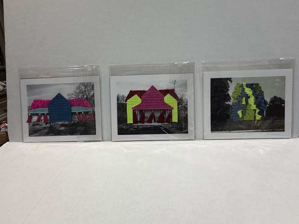 3 Textile Architecture Mixed Media Collage – Attributed to Danielle Hatch