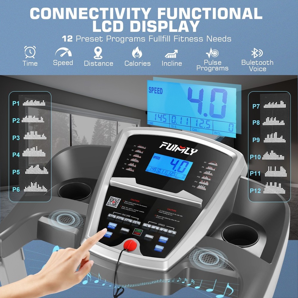 Treadmill Foading for Home 3hpElectric Folding Exercise Running/Walking Machine