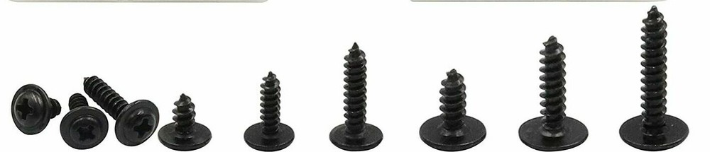 Modified Truss Head Self piercing sharp point Screws #8x 1/2"- 3" K-Lath Black