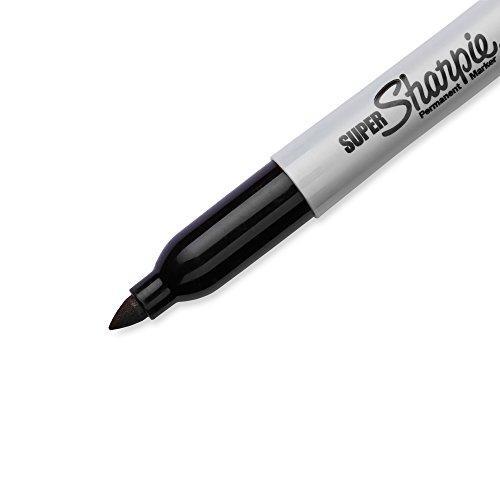 Sharpie Super Permanent Markers, Fine Point, Black, 12 Count