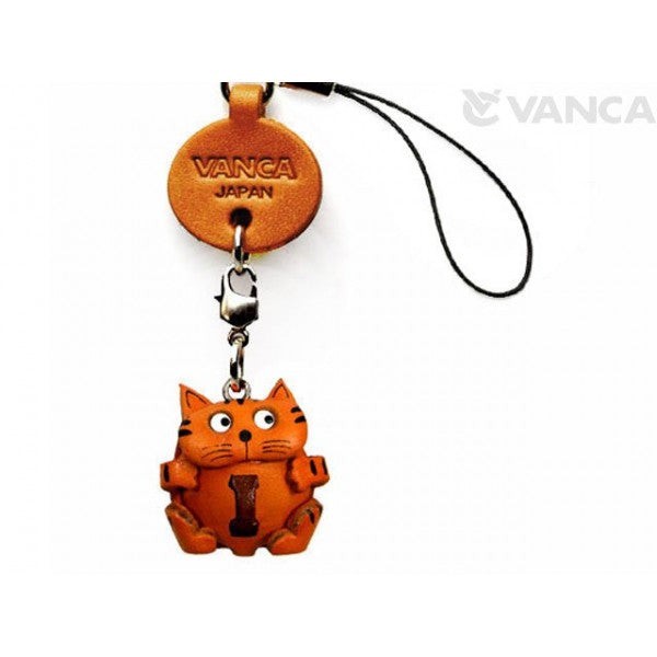 Cat I Leather Cellularphone Charm Alphabet