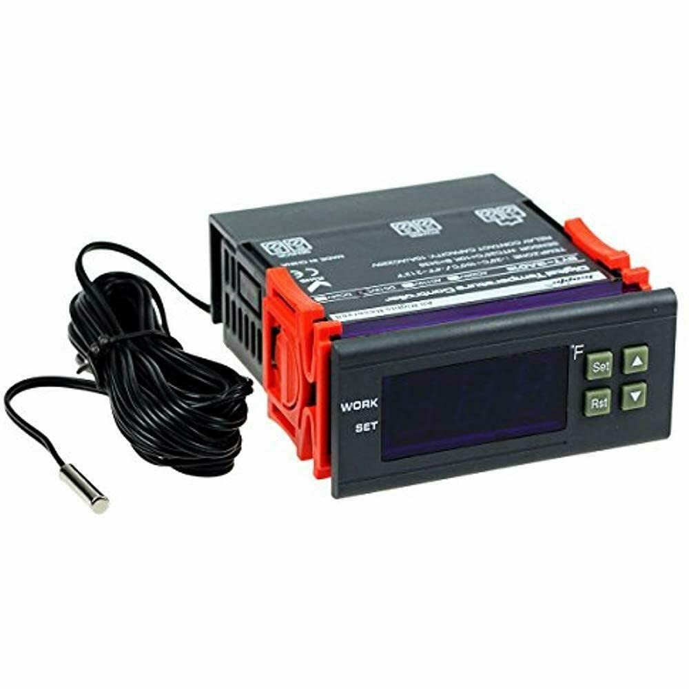 12V Digital Temperature Controller 10A Relay with Fahrenheit Sensor