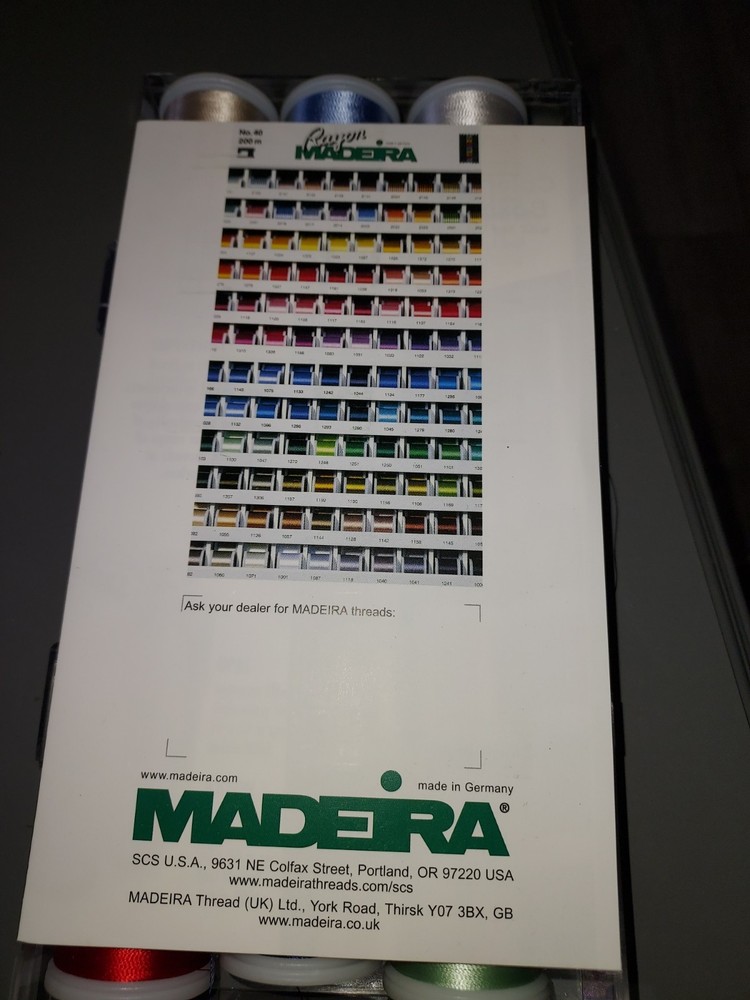 Madeira Rayon Embroidery Thread 18 Spools