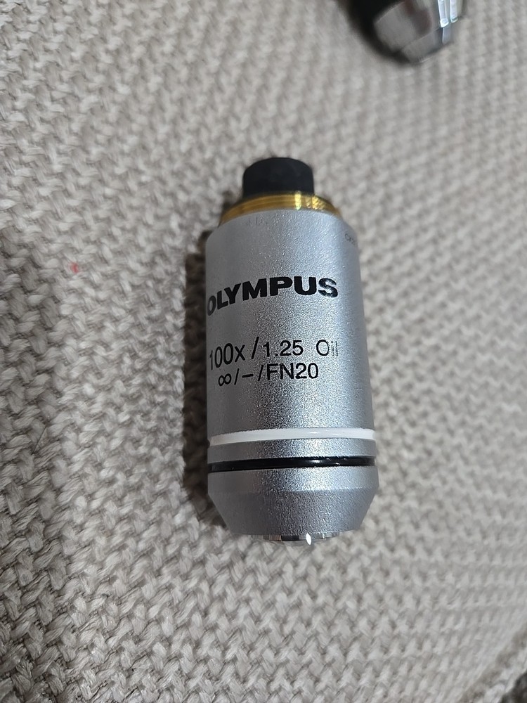 Olympus Plan 100x 1.25 Oil Microscope Objective Lens Infinity Corrected