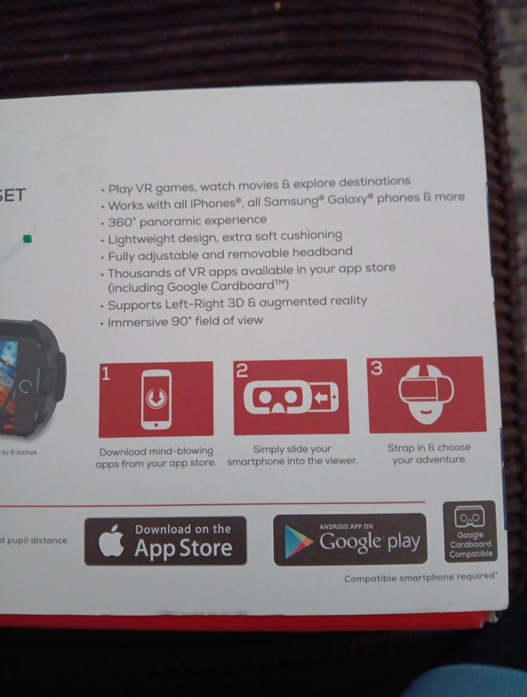 EVO NEXT VR Virtual Reality Headset Smartphone MI-VRH01-101 Android/ iPhone C3