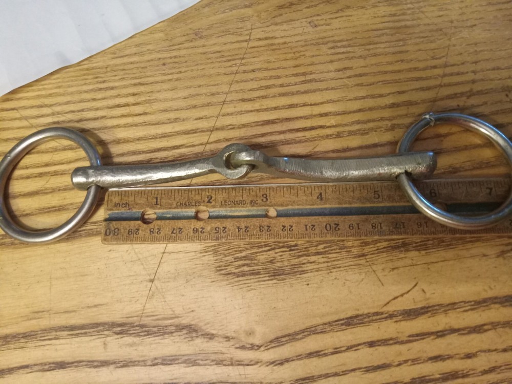 Used loose ring snaffle bit 5 1/4 mouth handmade