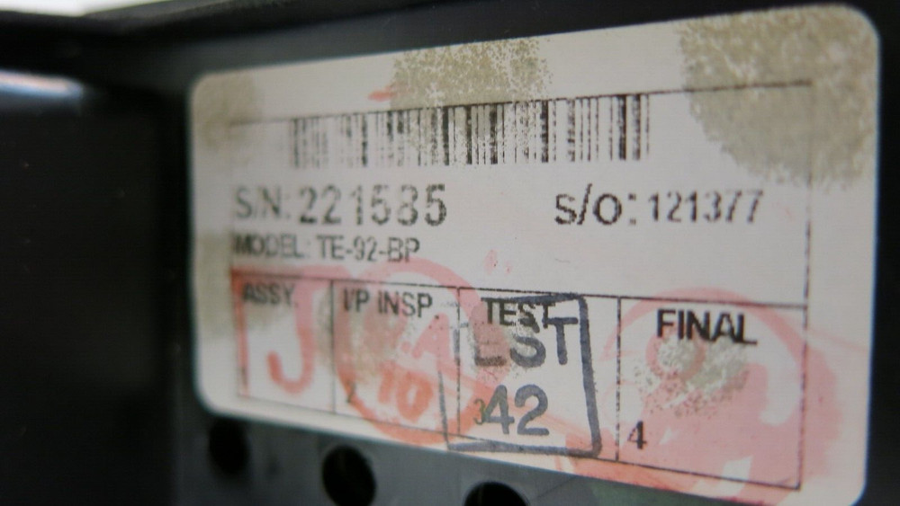 TOSHIBA TE-92-BP SOLID STATE STARTER