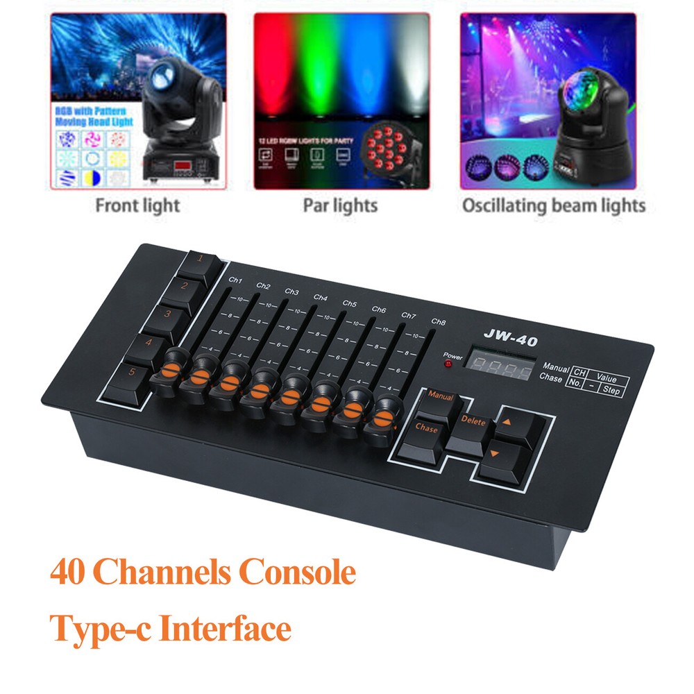 DMX512 40 Channels Operator Console Controller For Stage Lighting DJ Disco Party