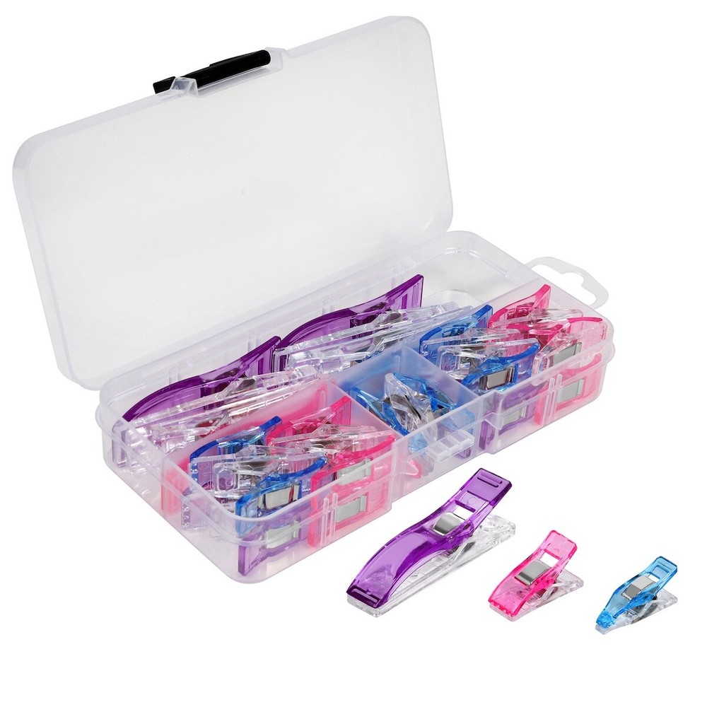 SINGER Fabric & Craft Clips W/Case -24/Pkg